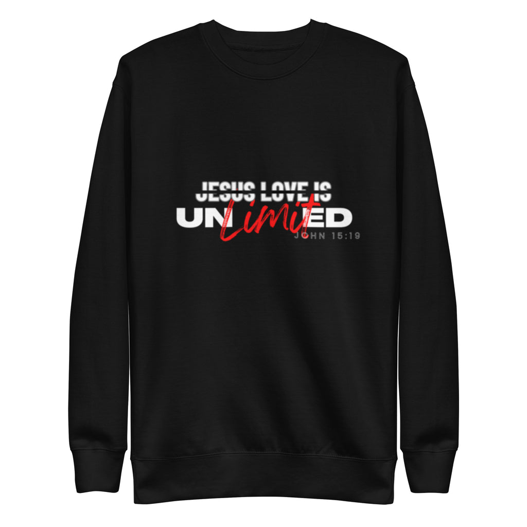 Jesus love is unlimited sweatshirt