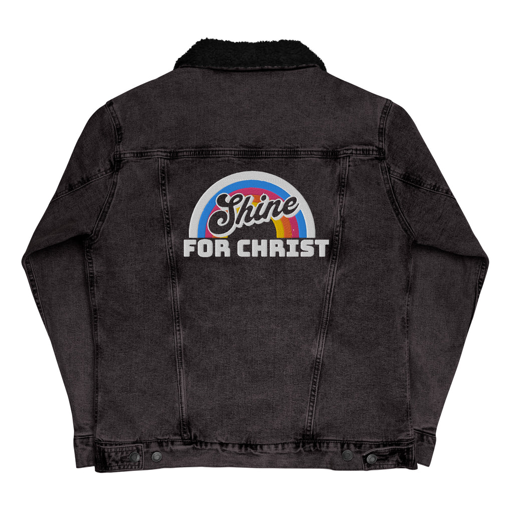 Christ denim sherpa jacket
