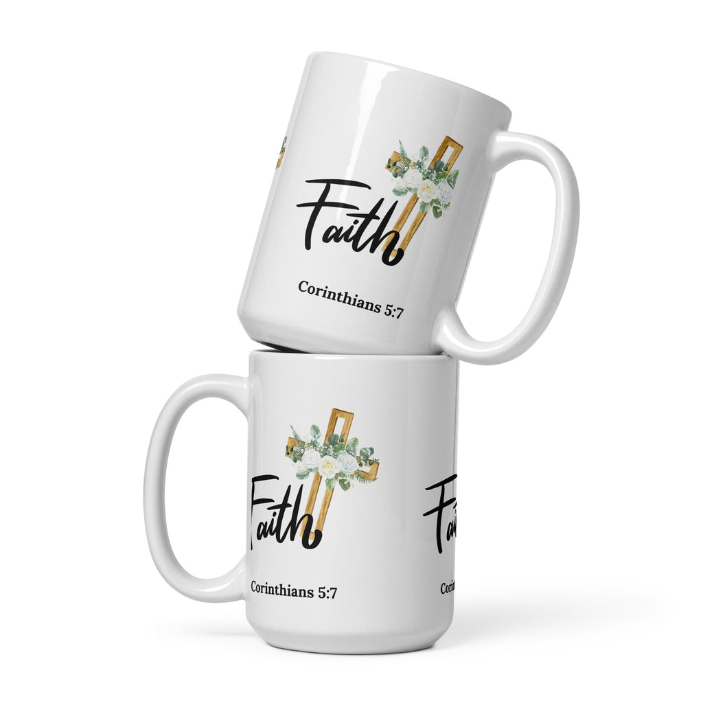 ChristianWalk Faith White glossy mug