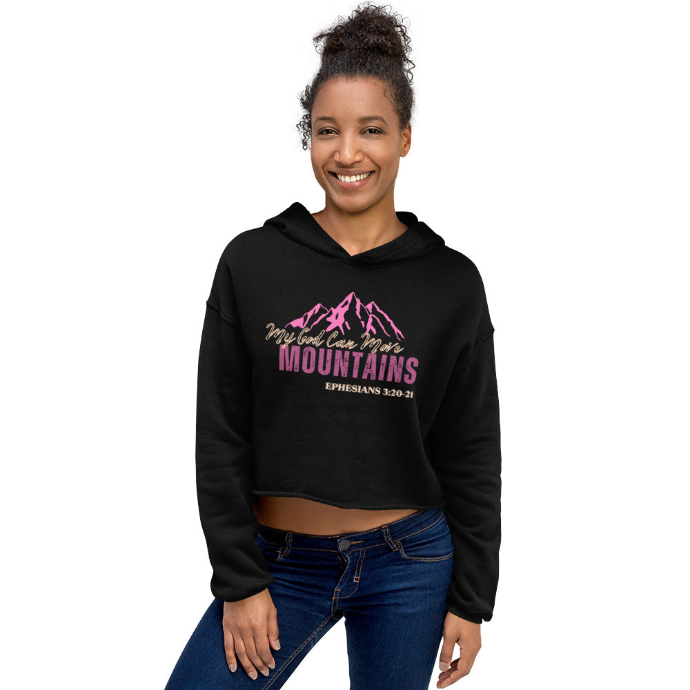 move mountains Crop Hoodie